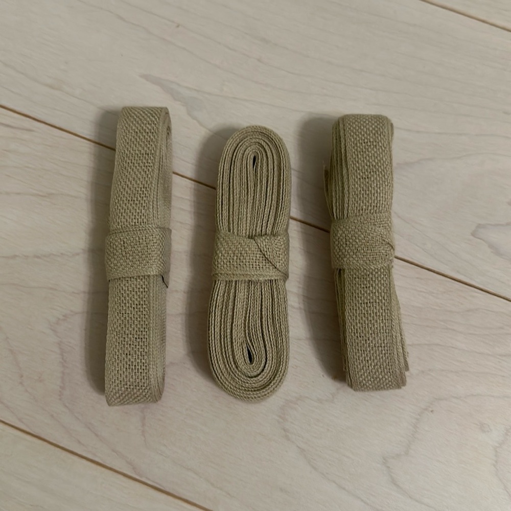 NWOT Canvas Ribbon, 180” length, 1.5cm width, set of 3